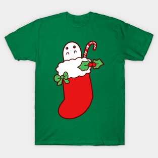 Cute Christmas Stocking Ghost T-Shirt